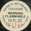 Avon Heres My Heart Cologne 1.5 Oz 95% Full Black 4.5" Cat Figurine Bottle