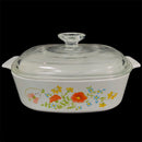 Corning Ware Wildflower 2 Quart Baking Casserole Dish A-2-B w/ Lid