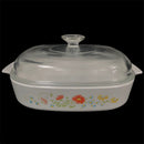 Corning Ware Wildflower 10x10x2 Baking Casserole Dish A-10-B w/ Lid