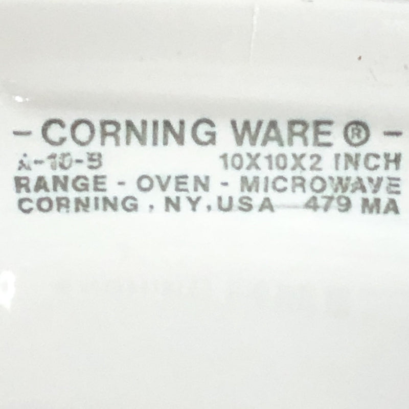 Corning Ware Wildflower 10x10x2 Baking Casserole Dish A-10-B w/ Lid