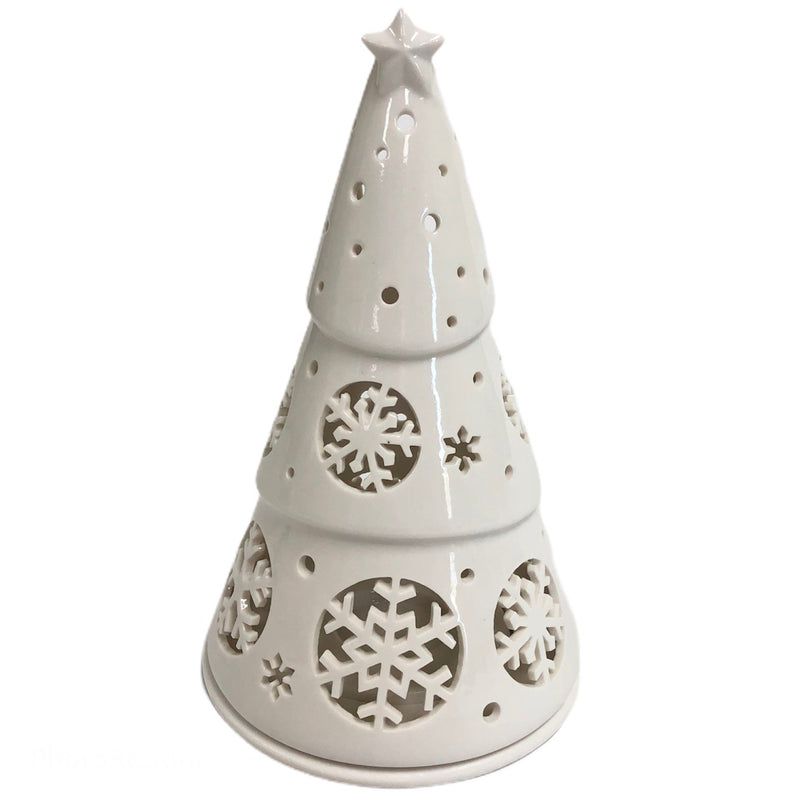 PartyLite Winter Snow Christmas Snowflake Tree Tealight Holder P90854