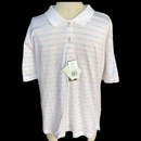 Monterey Club Mens Preserve Golf Club Short Sleeve White Red Shirt