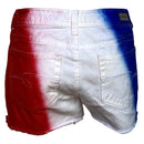 Justice Jeans Womens Simply Low Red White Blue Patriotic Silver Stars Shorts