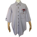 Three Rivers Mens Short Sleeve Denim Button Down Ohio State Shirt