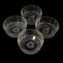 (4) Arcoroc Star Burst Diamond Point 5"x2" Glass Dessert Fruit Bowls