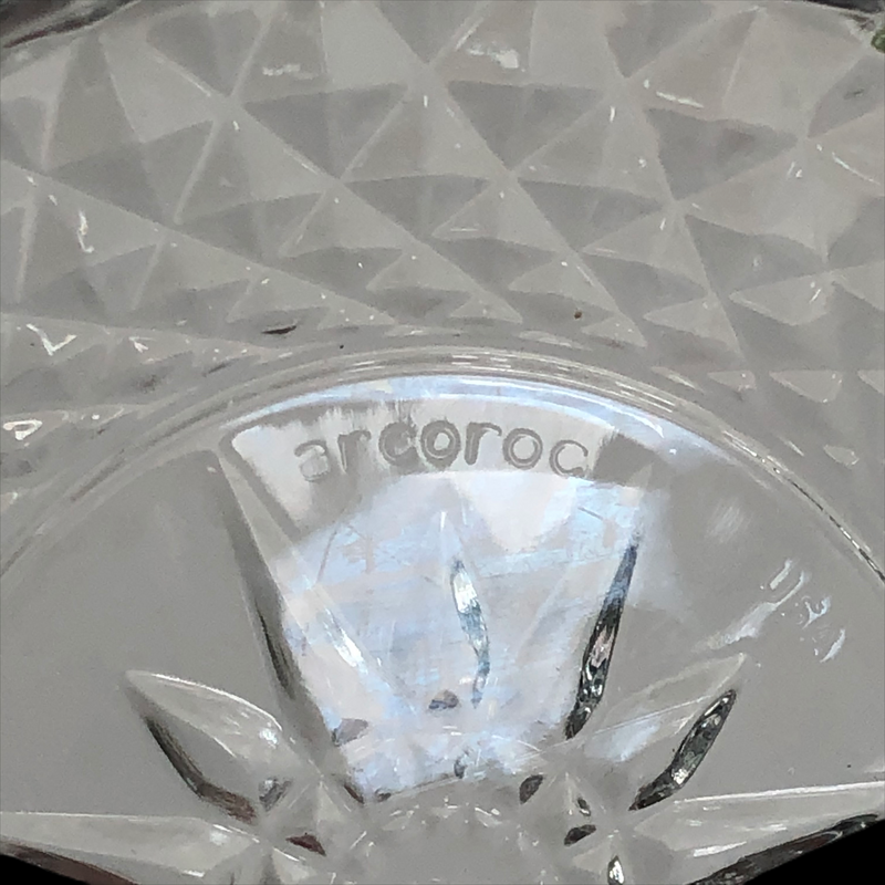 (4) Arcoroc Star Burst Diamond Point 5"x2" Glass Dessert Fruit Bowls