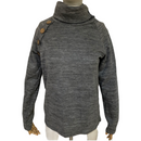 Misslook Womens Long Sleeve Gray Turtleneck Sweater
