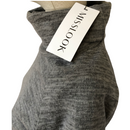Misslook Womens Long Sleeve Gray Turtleneck Sweater