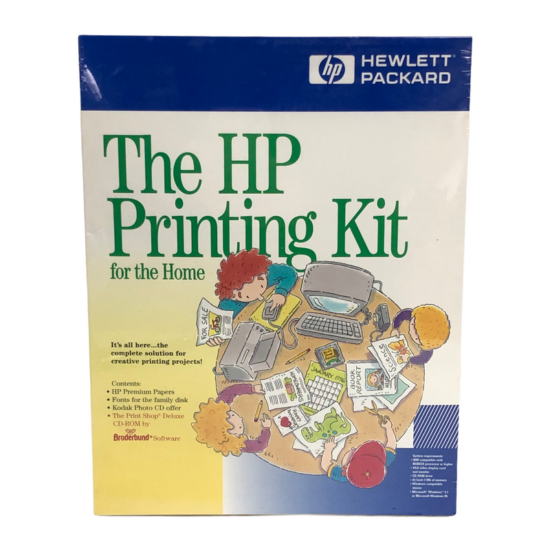 The Hewlett Packard HP Printing Kit For Home Print Shop Deluxe Family Font Set