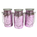 (3) Valerie Parr Hill Mercury Glass Illuminated Mason Jar Candle Holders