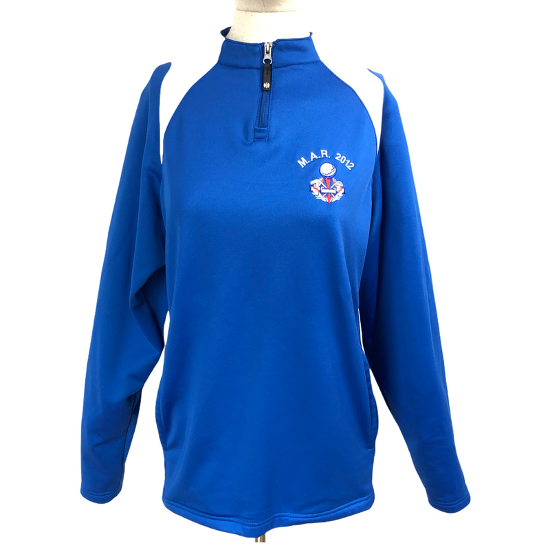 Holloway Womens 1/4 Zip Blue White Golf Pullover Activewear Top Shirt