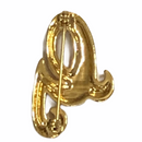 Gold Plated Vintage Rhinestone Initial Letter G Brooch Pin