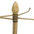 Vintage Pebble Resin 4 Swing Arm Gold 14.25" Towel Rack