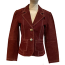 Jennyfer J Womens 2 Button Leather Blazer