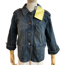 Motto Your Style Mantra Womens Blue Shoulder Straps Denim Jacket