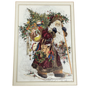 Peggy Abrams Toys In Tow Santa Claus Christmas Double Matted 6.5"x4.5" Picture