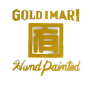 Gold Imari Hand Painted Japanese Yellow Gold Floral Flowers 12" Vase