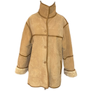 Jones New York Sport Womens Faux Fur Genuine Leather Coat