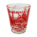 Lower Tahquamenon Falls Michigan Buck Deer Red Shot Glass