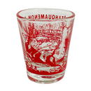Lower Tahquamenon Falls Michigan Buck Deer Red Shot Glass