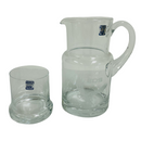 La Carvelle Krosno ACC Poland EDS Eagle Logo Carafe 7.5" Pitcher & Tumbler Glass