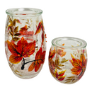 Yankee Candle Autumn Leaves Crackle Tea Light Holder Set