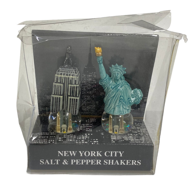 New York City Empire State Building Statue Of Liberty Salt & Pepper Shakers