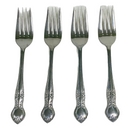 (4) Nasco Elizabethan II Stainless Steel 7" Forks