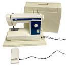 Kenmore Vintage Blue White Sewing Machine 158 1262182 w/ Pedal & Case
