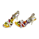 Skechers Somethin Else Multi Color Sole White Women's Heels