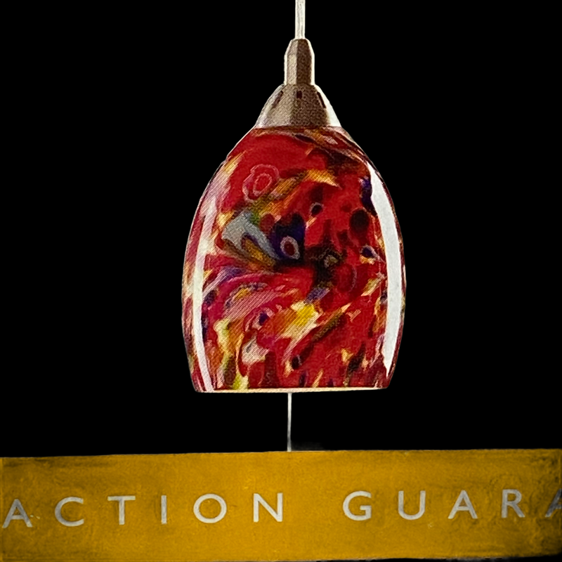 Hampton Bay Unique Hand-Blown Variegated Art Glass Hanging Pendant