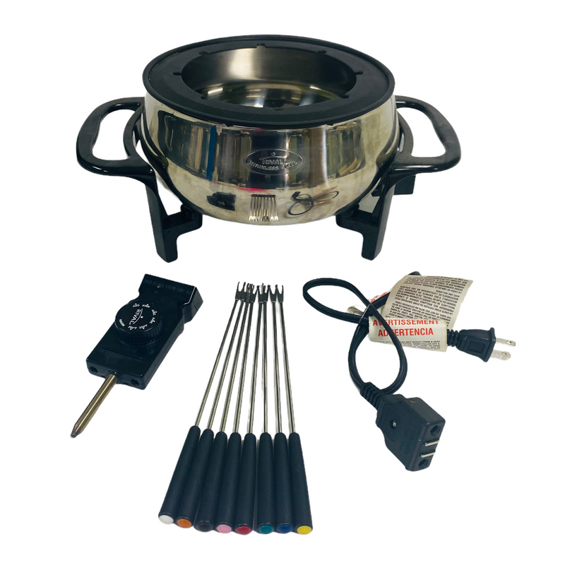 Rival Stainless Steel Electric 3.5 Qt Fondue Pot Set FD350