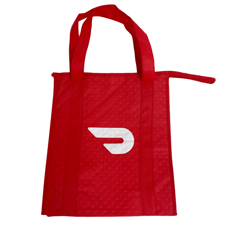 Doordash Red Insulated Reusable Delivery Bag w/ Zipper