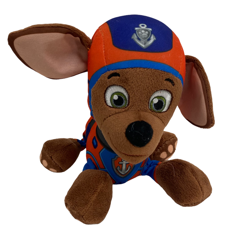 Paw Patrol Zuma Spin Master Orange Blue 8" Stuffed Puppy Dog Plush