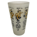 Hazel Atlas Dancing Indians Vintage Cocktail Shaker Mixer Recipe Frosted Glass