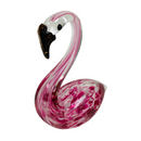 5 3/4" Hand Blown Glass Pink Flamingo Figurine