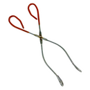 Ekco Vintage Red Rubber Handles Metal 10.5" Tongs