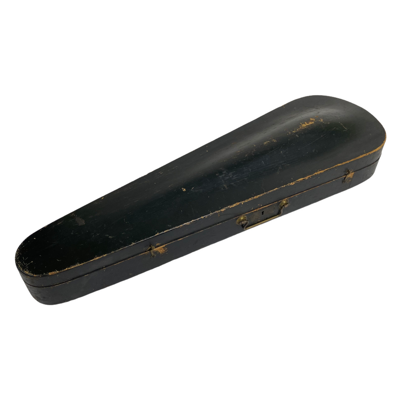 GSB Original Improved Vintage Black Wood Arch Coffin Violin Case