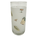 (6) Pfaltzgraff Naturewood Frosted Glass Highball 16 oz Tumblers
