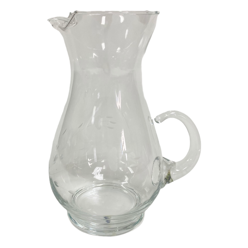 Princess House Heritage Etched Crystal Glass 72 oz Pitcher