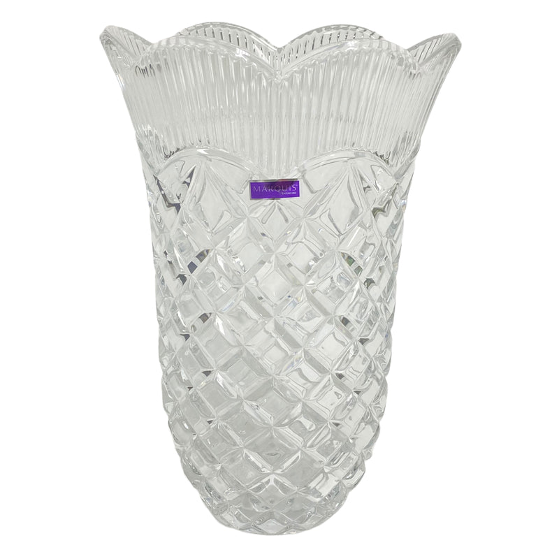 Waterford Marquis Basketweave Lead Crystal Glass Heavy 11" Vase