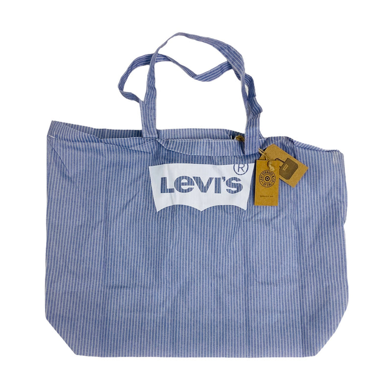 Levi's X Reusable Blue White Striped Shopping Tote 16-3/4x16x5" Bag