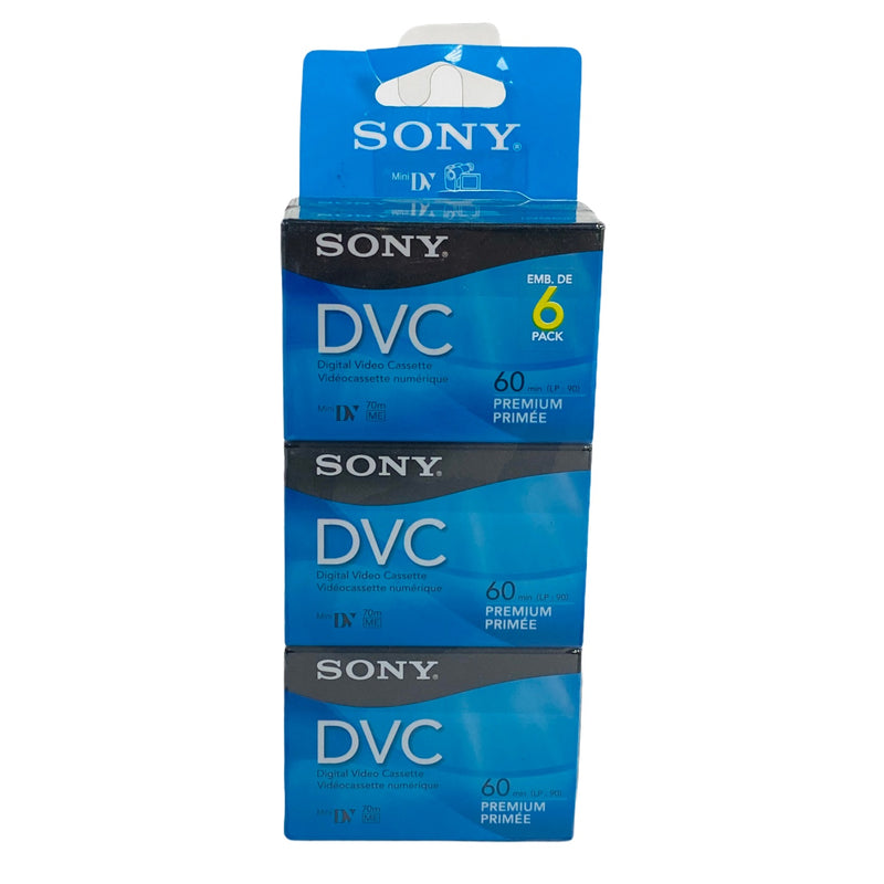 Sony 60 Minute Premium Mini DV DVC Digital Video Cassette - 6 Pack