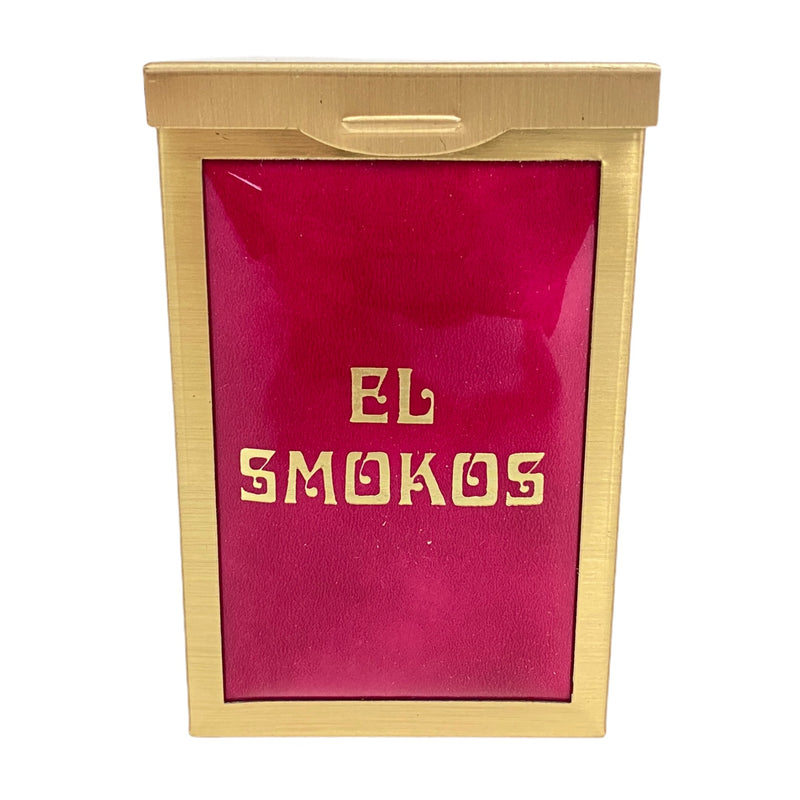 El Smokos The Smokes Cushion & Metal Cigarette Tobacco Pink Holder Case