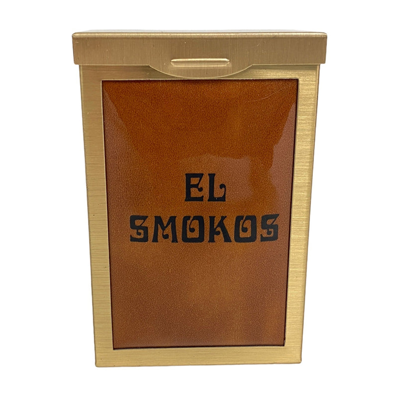 El Smokos The Smokes Cushion & Metal Cigarette Tobacco Brown Holder Case