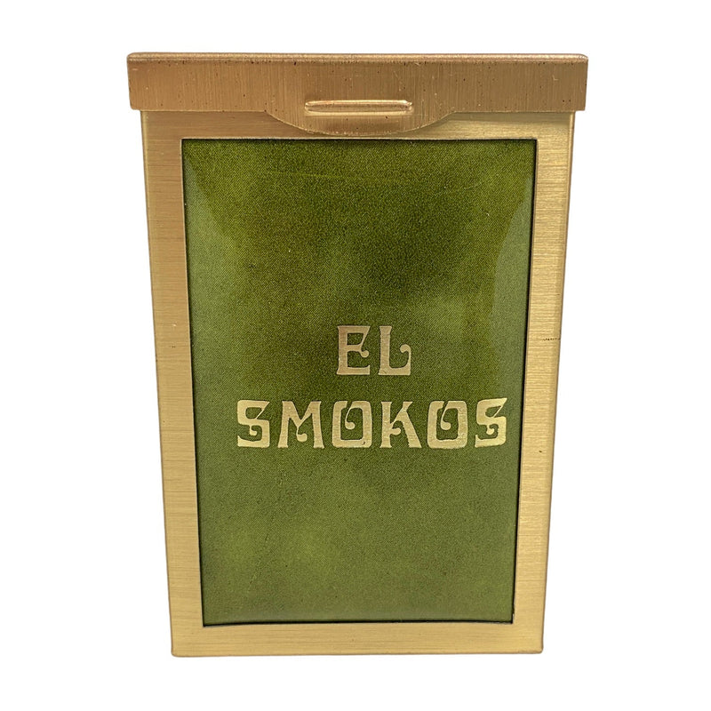 El Smokos The Smokes Cushion & Metal Cigarette Tobacco Green Holder Case