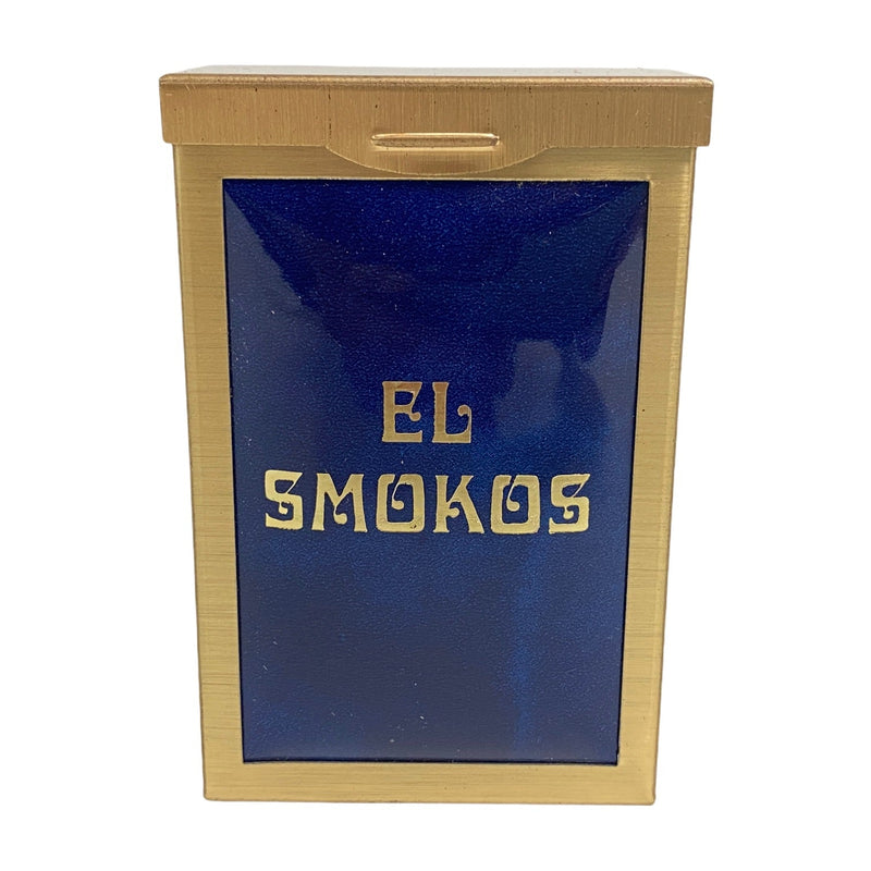 El Smokos The Smokes Cushion & Metal Cigarette Tobacco Blue Holder Case