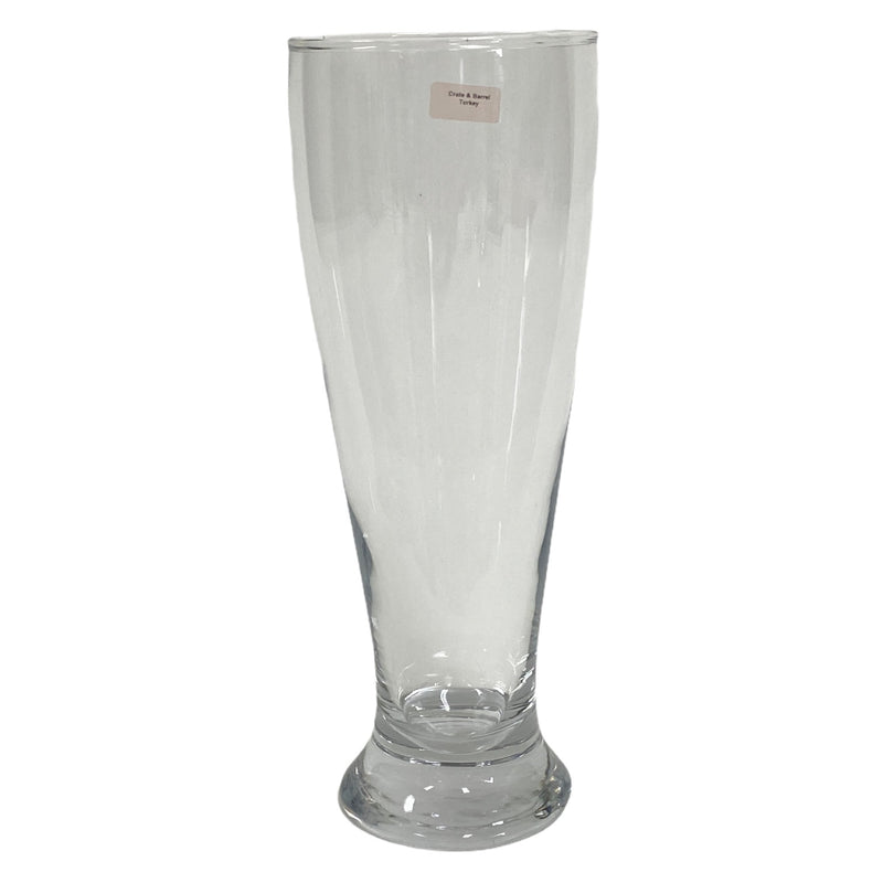 (6) Crate & Barrel Crystal Pilsner 20 oz Beer Glasses