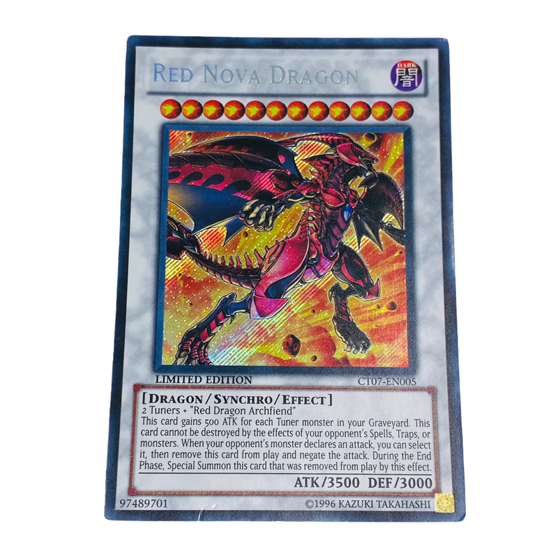 Yu-Gi-Oh! Red Nova Dragon Limited Edition Secret Rare Trading Card CT07-EN005
