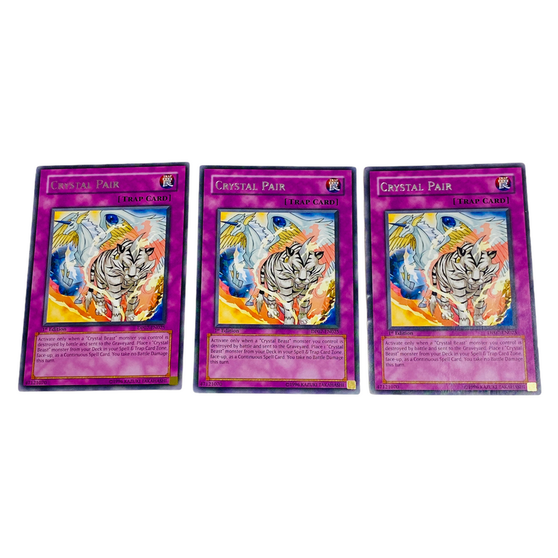 (3) Yu-Gi-Oh! Crystal Pair 1st Edition Rare Trading Cards DP07-EN025